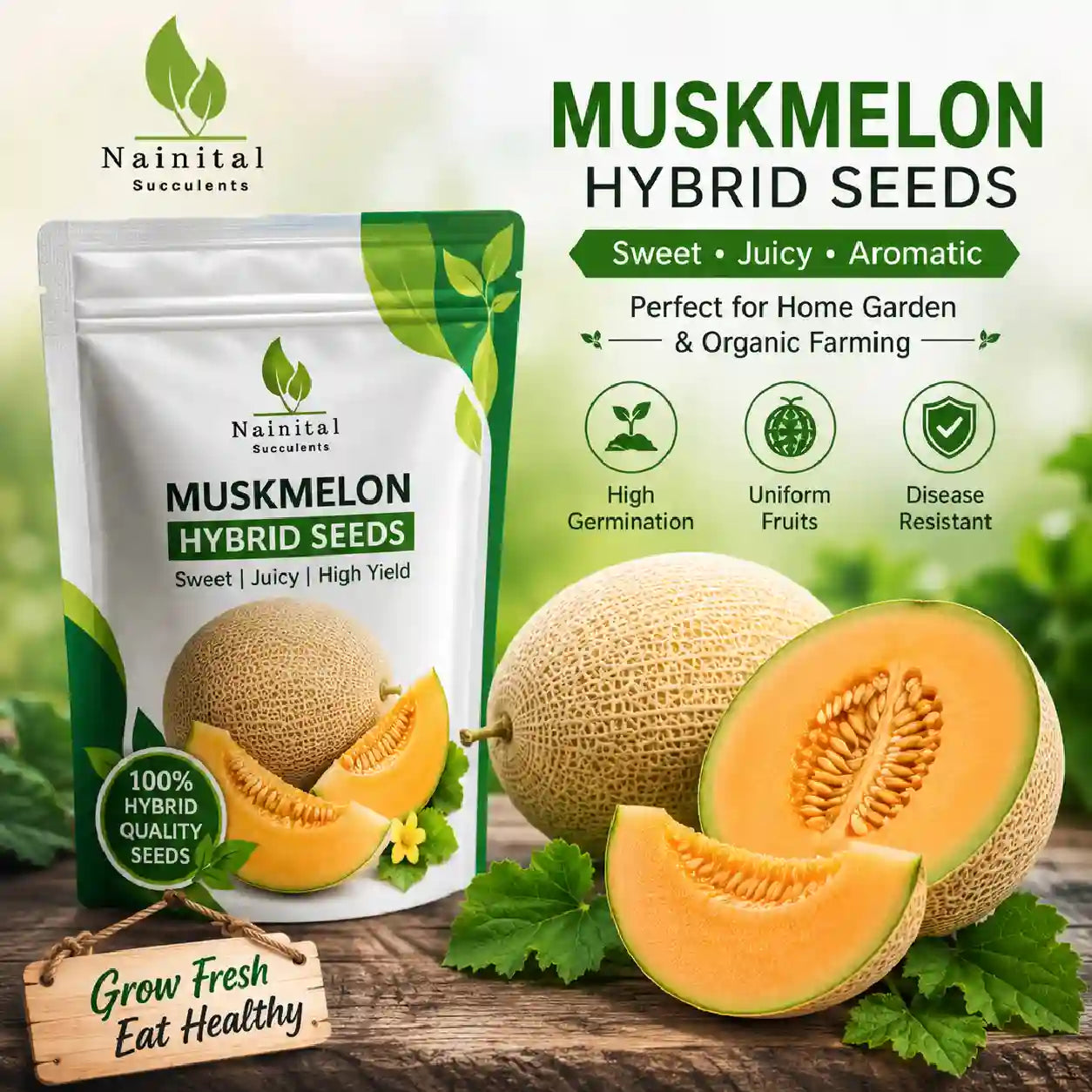 Muskmelon ( Kharbooj) Hybrid Seeds (50 seeds)