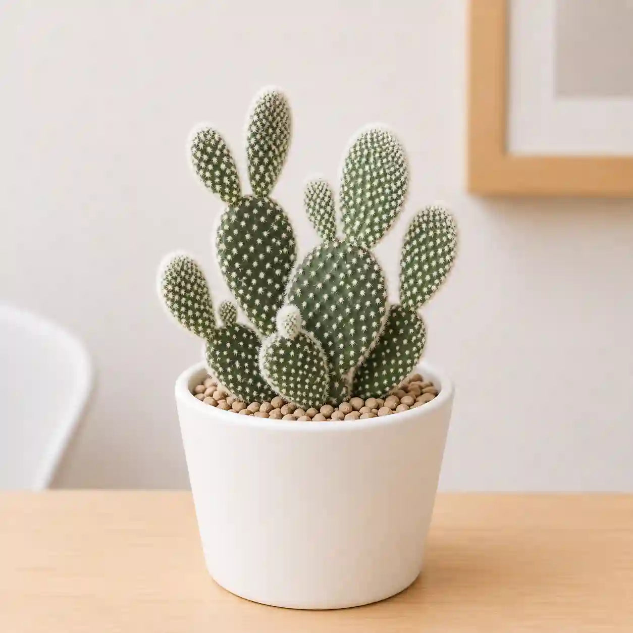 White bunny ear cactus