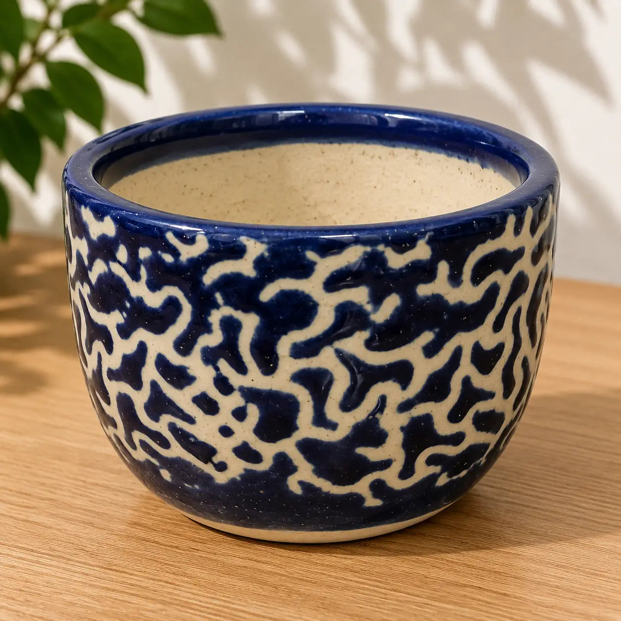 Blue & White Ceramic Pot