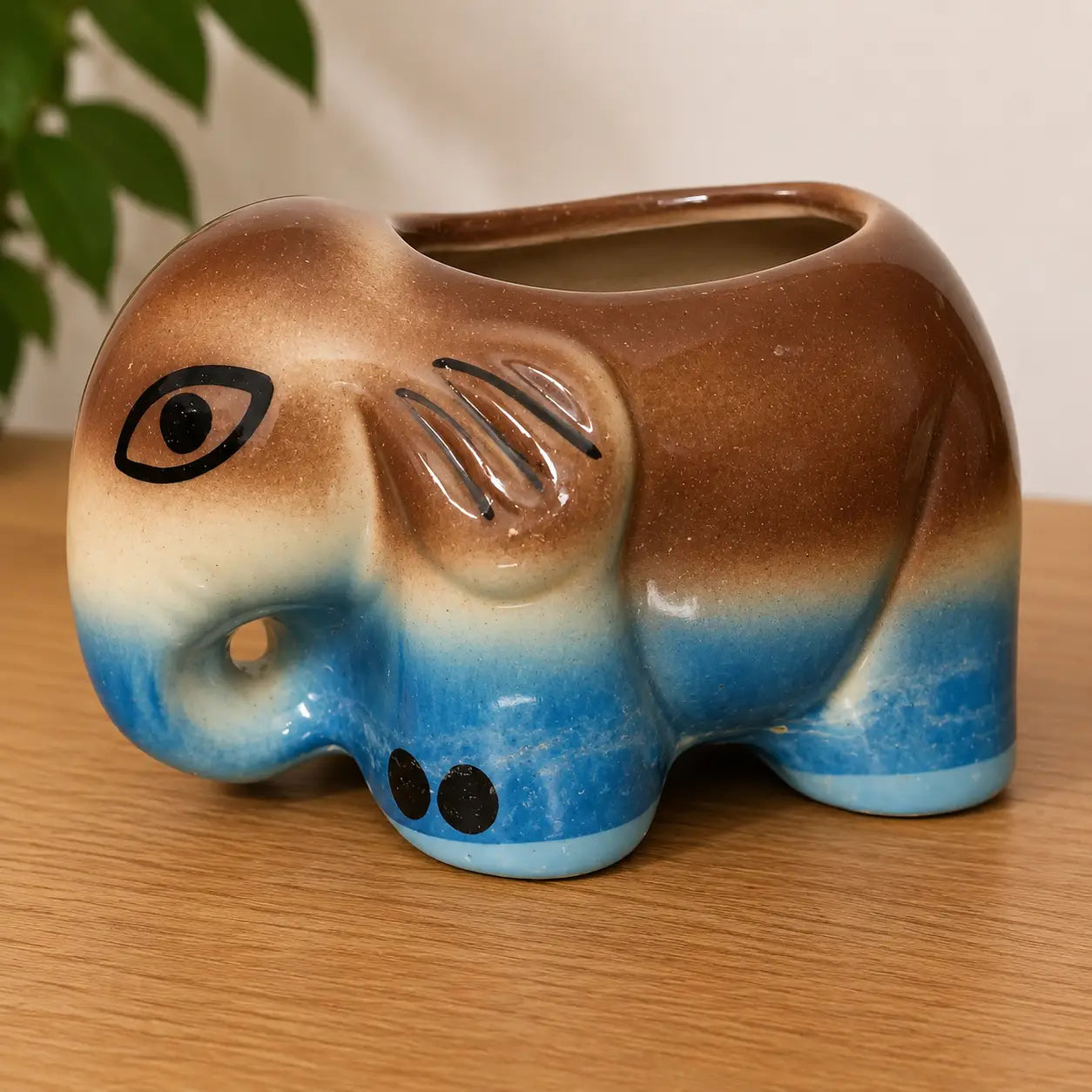 Baby Elephant Ceramic Planter