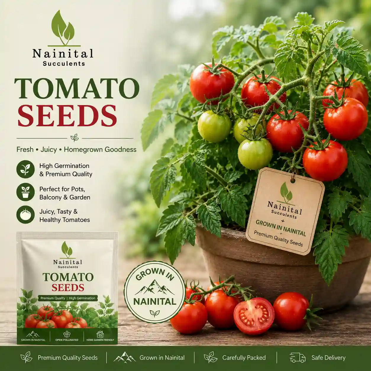 TOMATO DESI VEGETABLES SEEDS (50 seeds)