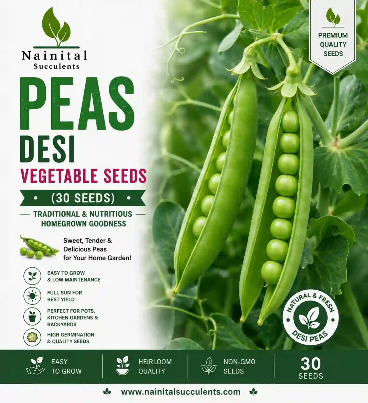 PEAS DESI VEGETABLE SEEDS (30 seeds