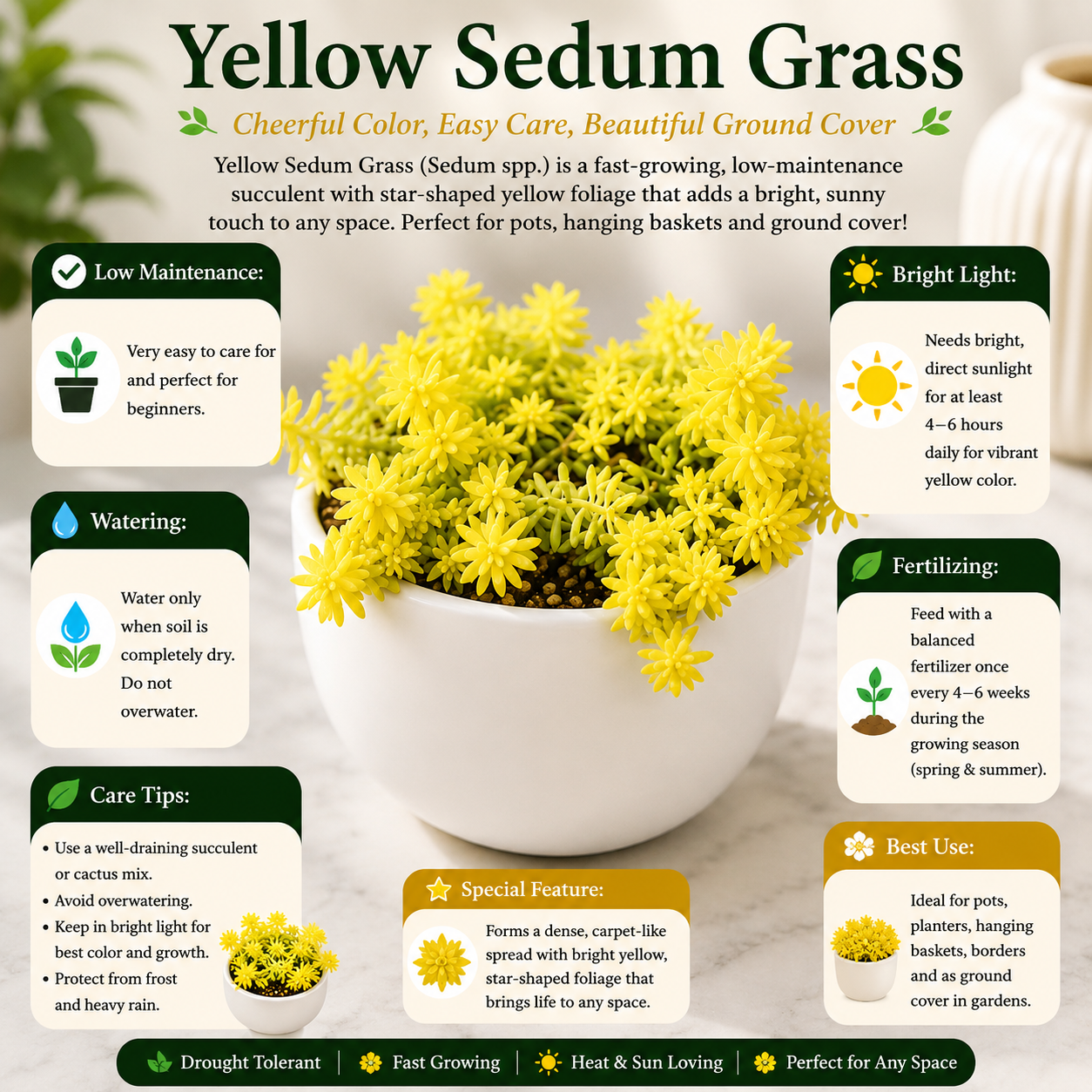 Yellow Sedum Grass