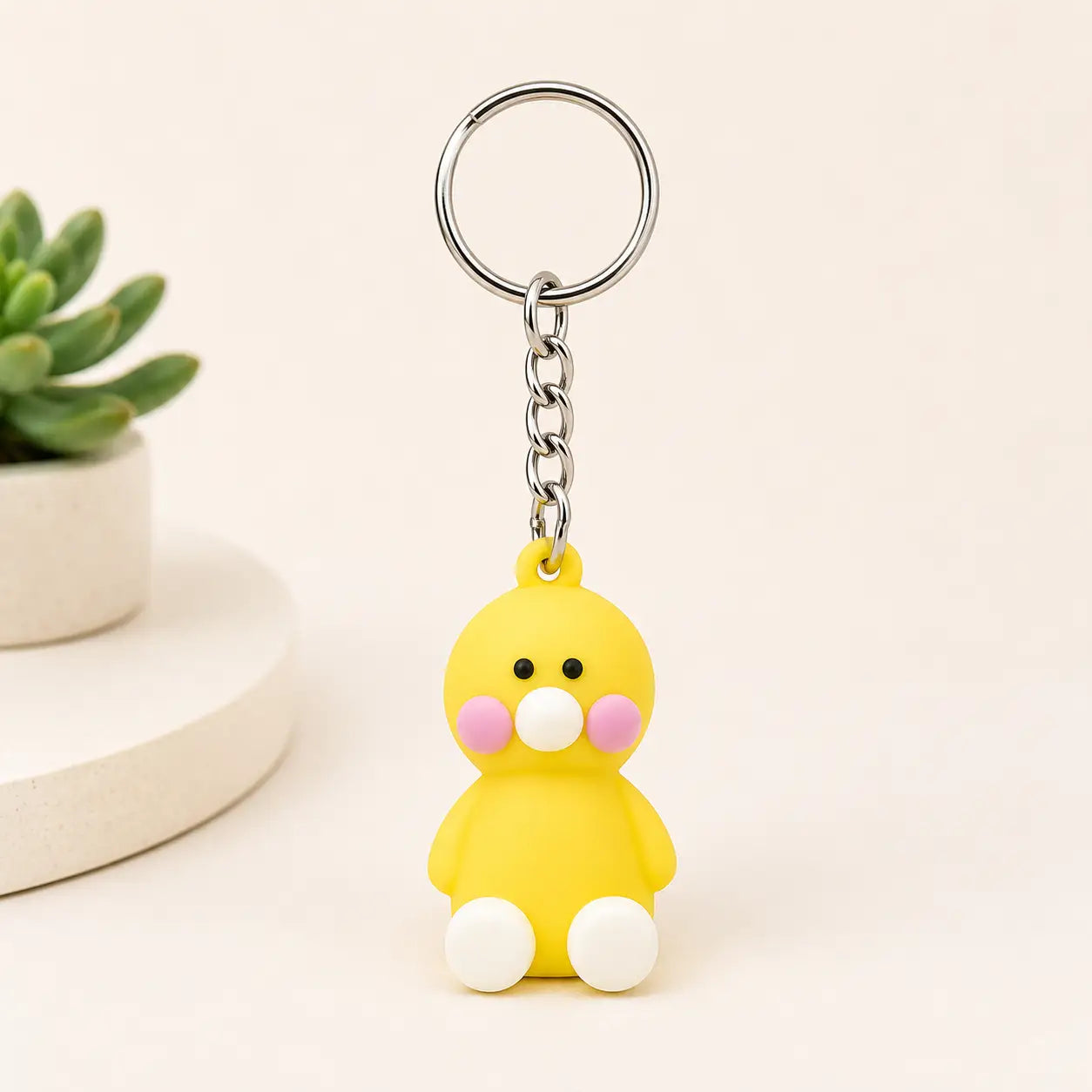 Yellow Pig Keychain