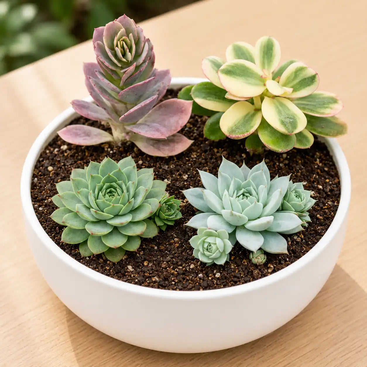 Desert Charm Collection – Set of 4 Premium Live Succulent Plants (Bare-rooted) by Nainital Succulents