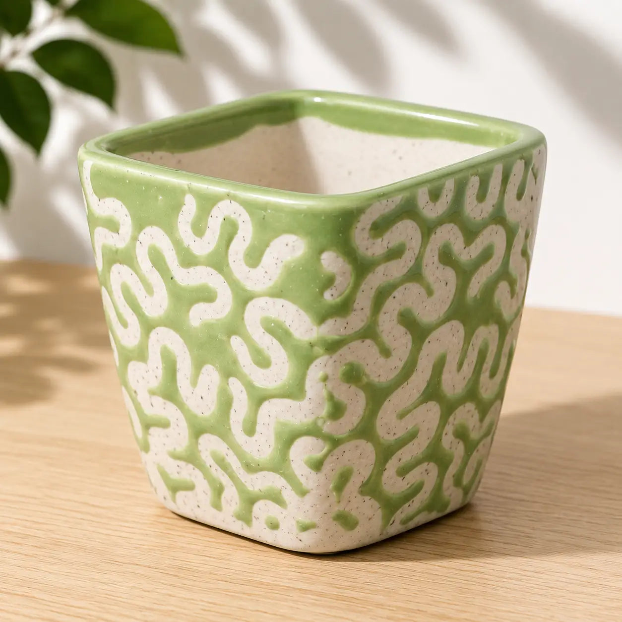 Green Designer Ceramic Pot