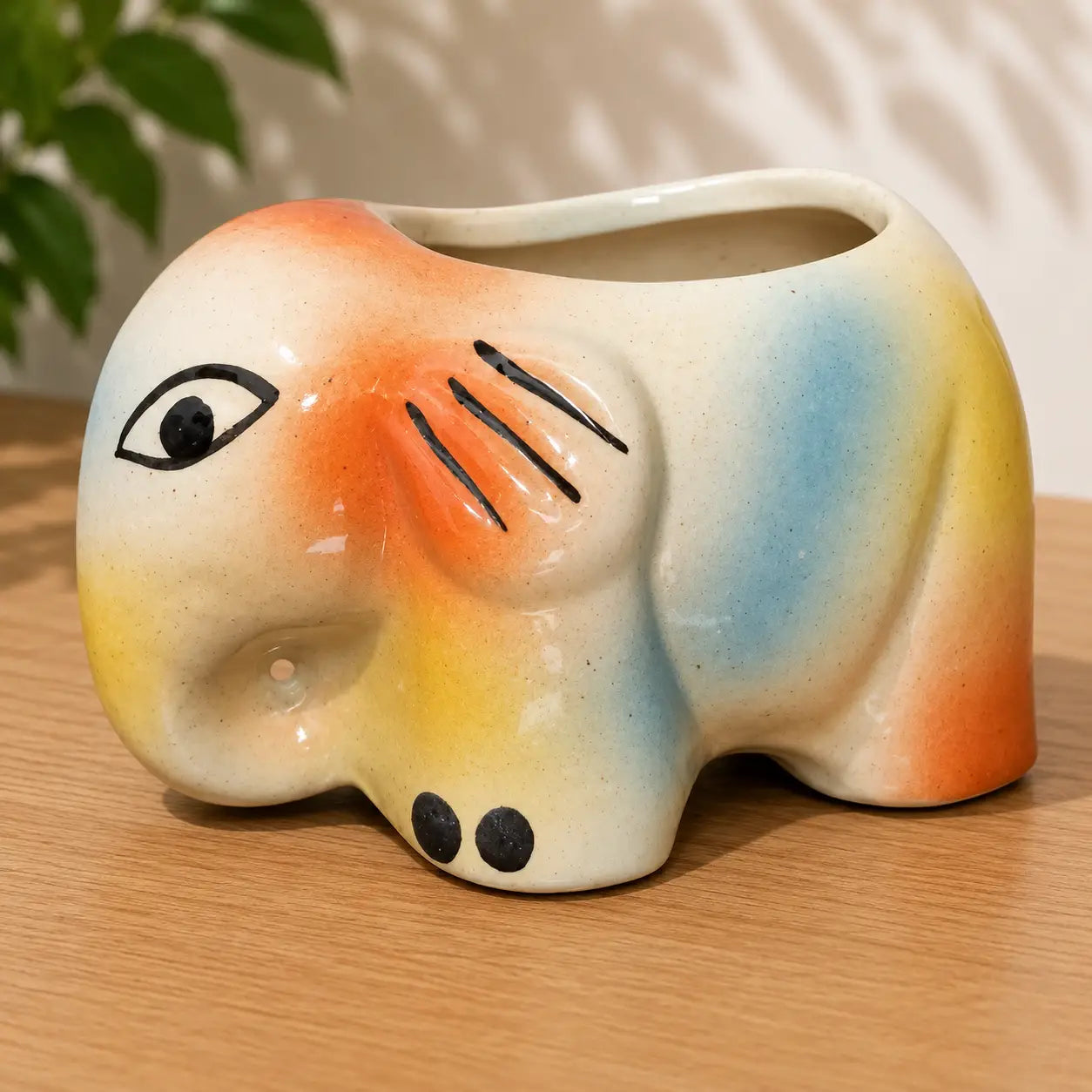 Baby Elephant Ceramic Planter
