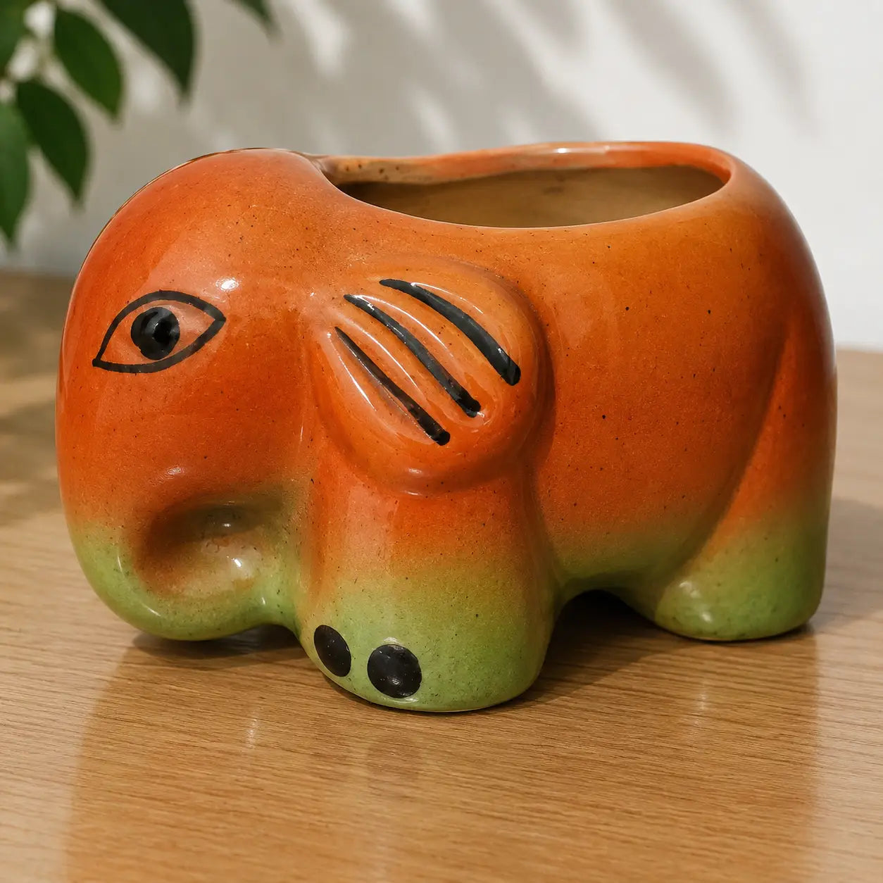 Baby Elephant Ceramic Planter
