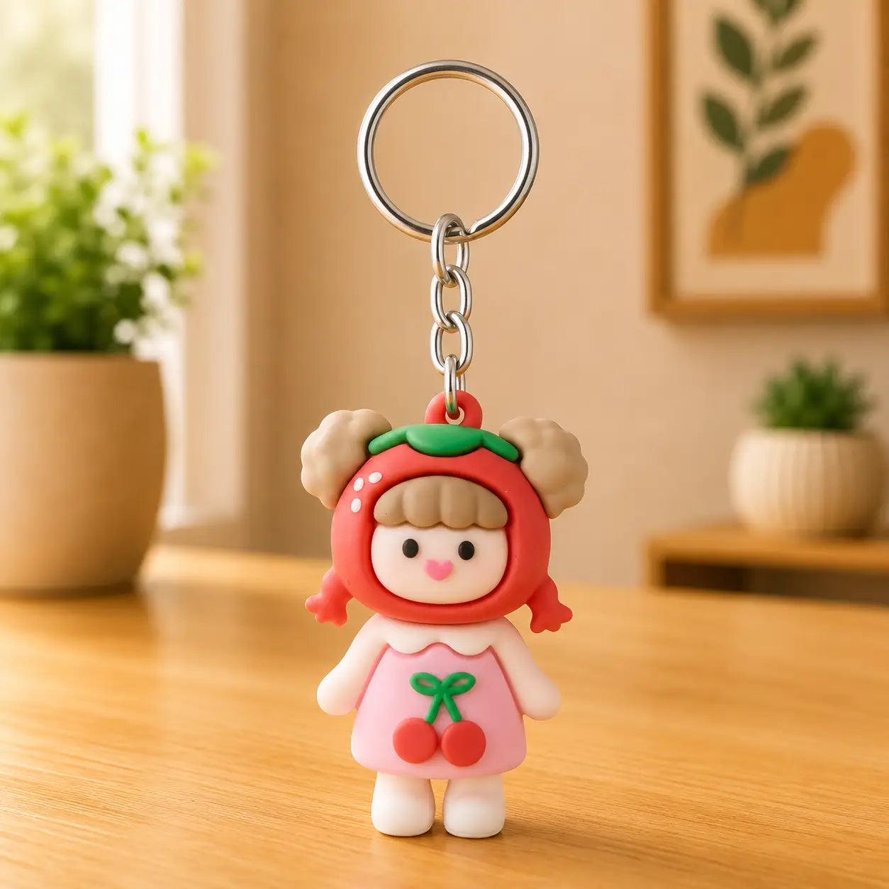 Pink Doll Keychain
