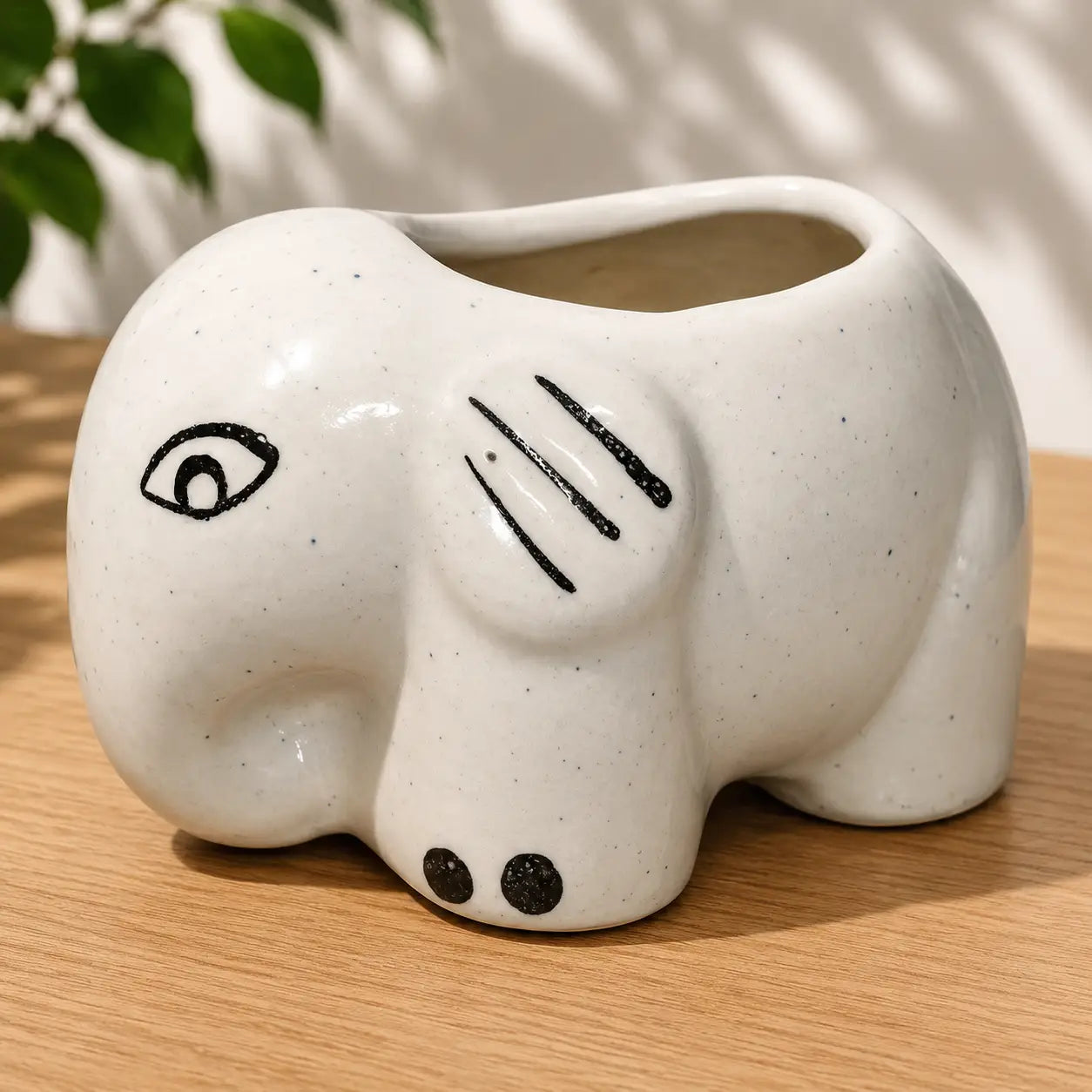 Baby Elephant Ceramic Planter