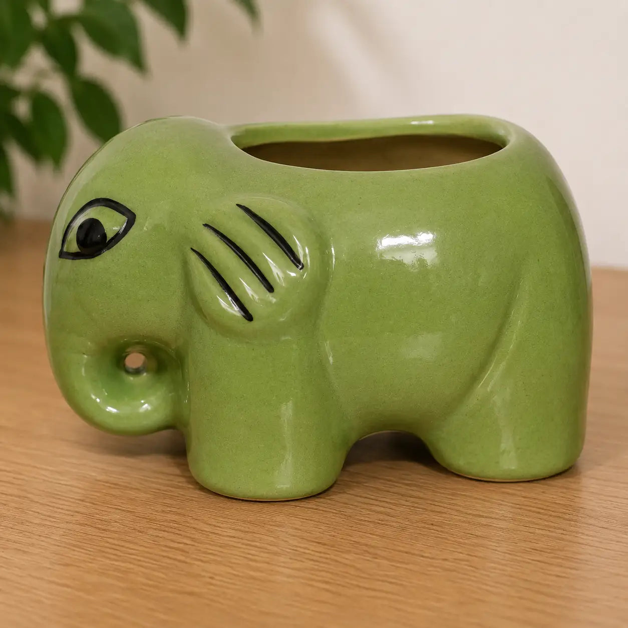 Baby Elephant Ceramic Planter