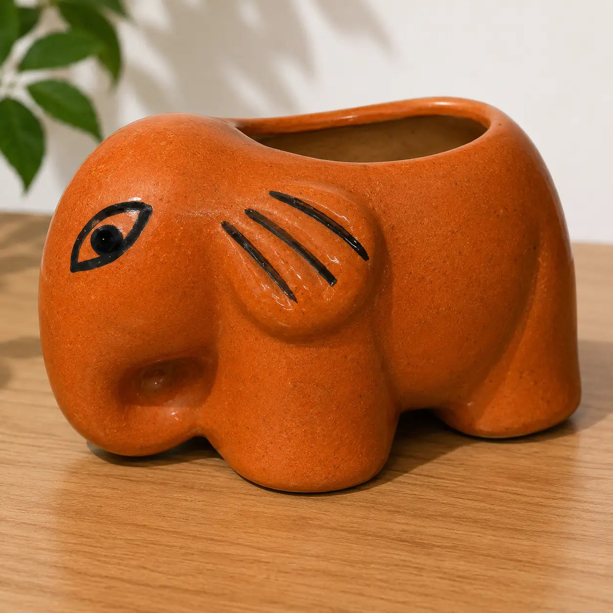 Baby Elephant Ceramic Planter