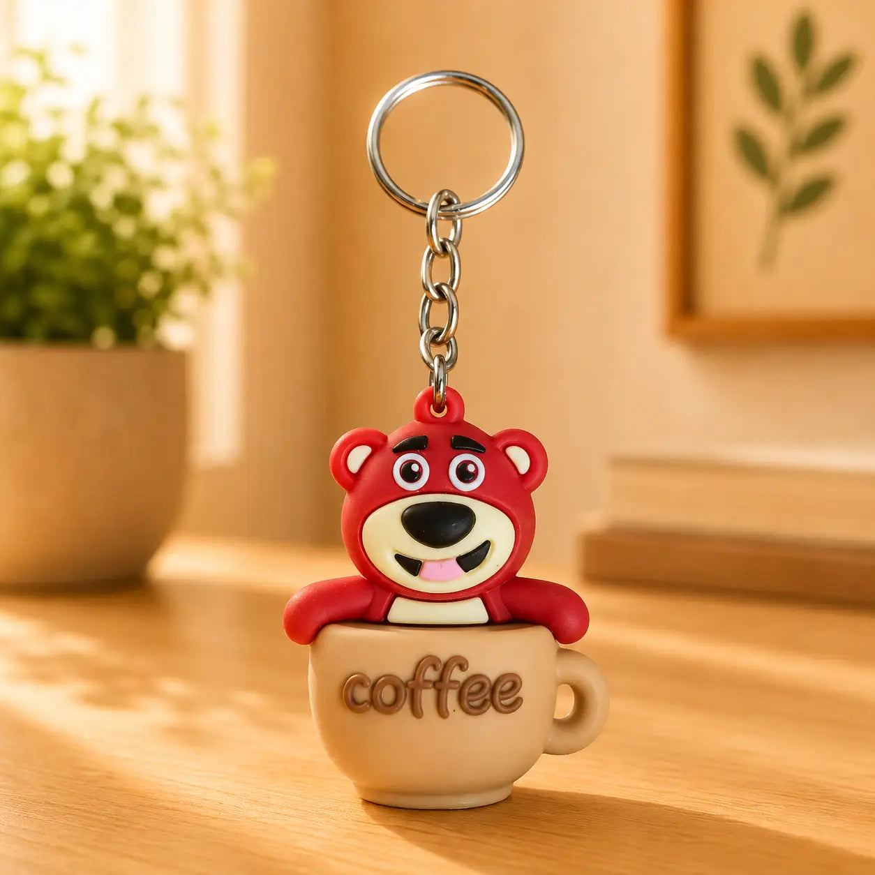 Pookie Bear Coffee Keychain