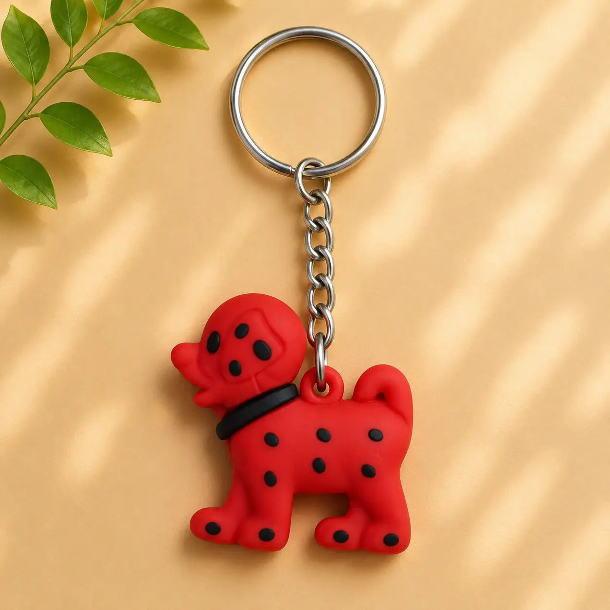 Red Cute Dog Keychain