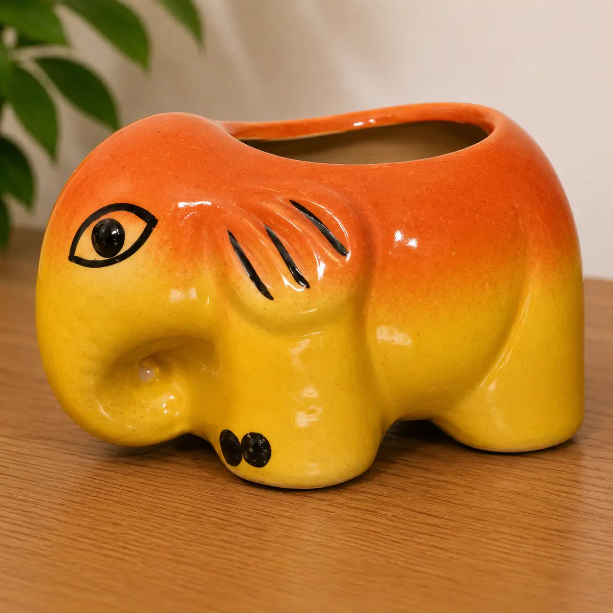 Baby Elephant Ceramic Planter
