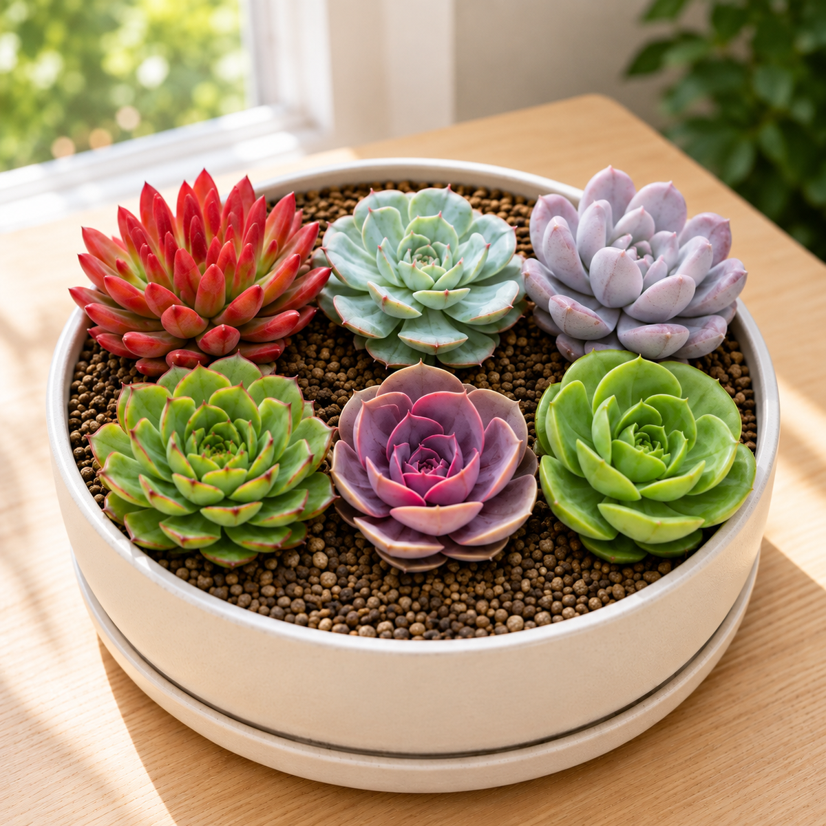 Mini Succulent Gift Hamper Box – Set of 6 Live Succulent Plants by Nainital Succulents