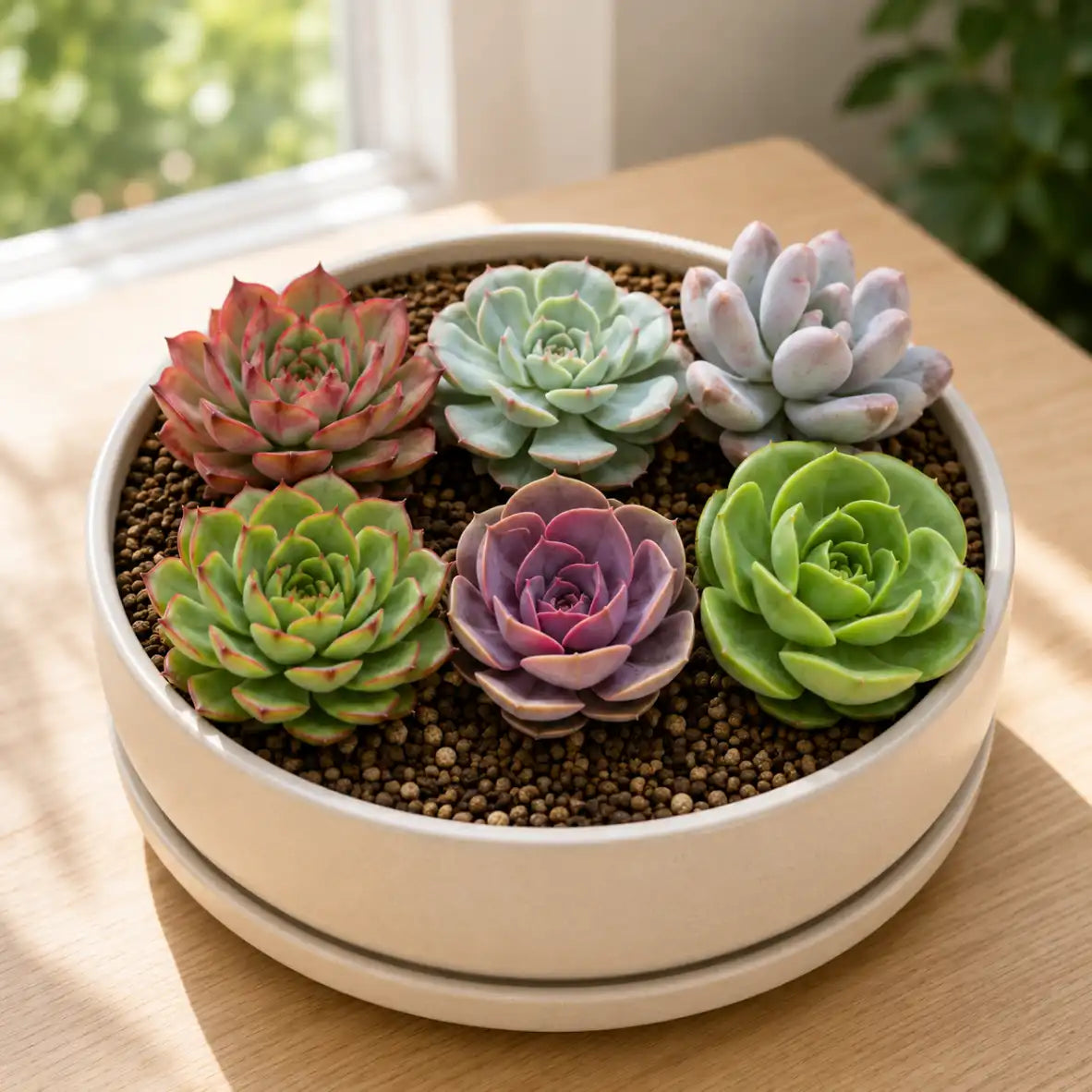 Mini Succulent Gift Hamper Box – Set of 6 Live Succulent Plants by Nainital Succulents