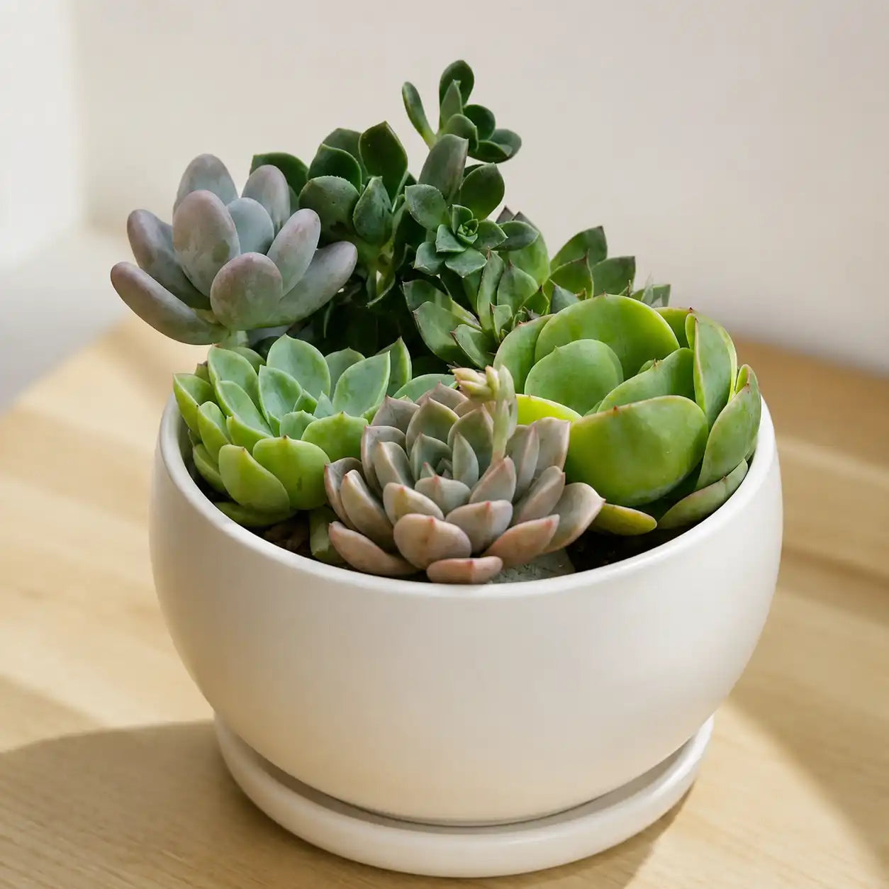 Succulent Elegance Gift Set Combo – Set of 6 Live Succulent Plants by Nainital Succulents