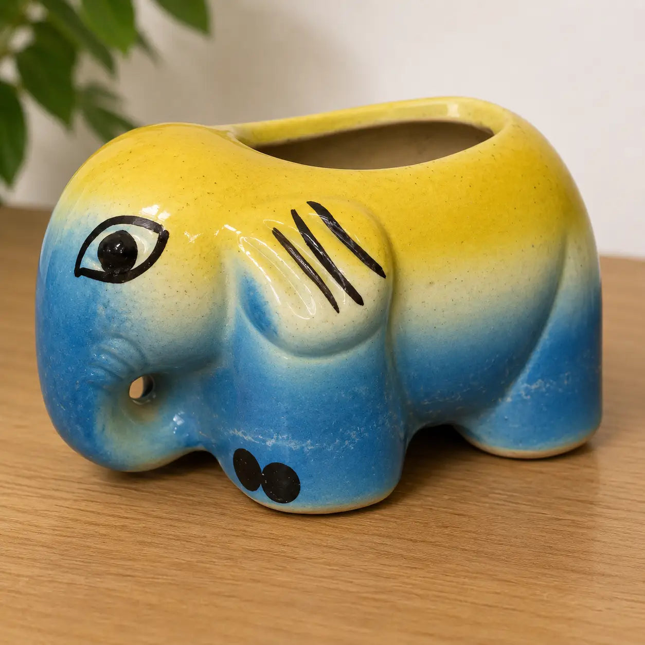 Baby Elephant Ceramic Planter