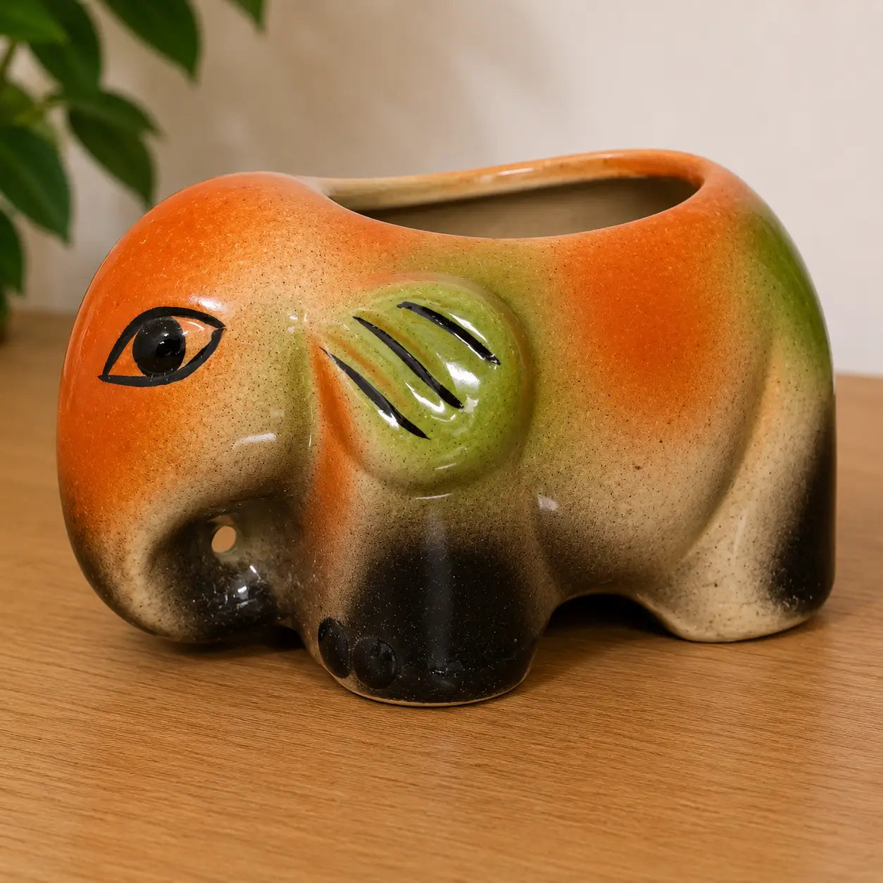 Baby Elephant Ceramic Planter