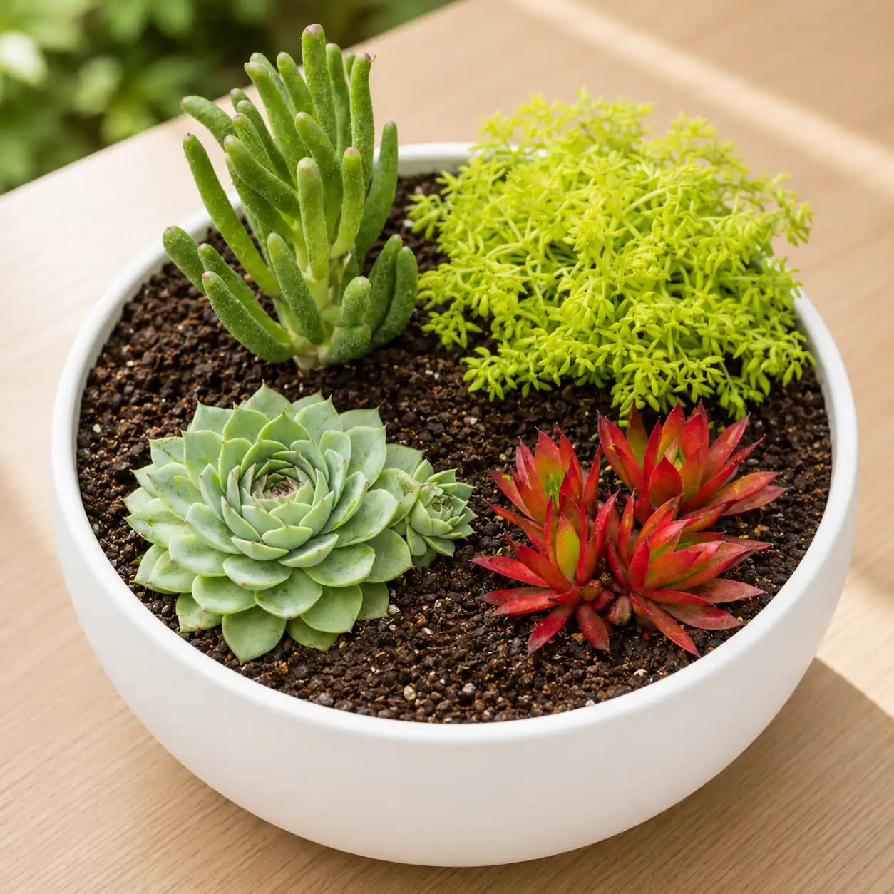 Sunshine Succulent Collection – Set of 4 Live Succulent Plants by Nainital Succulents