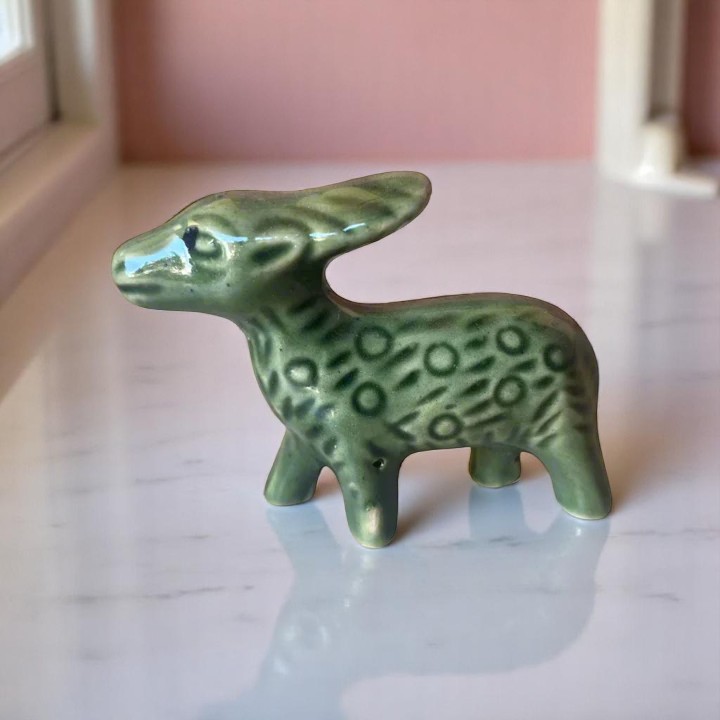 Green deer Miniature